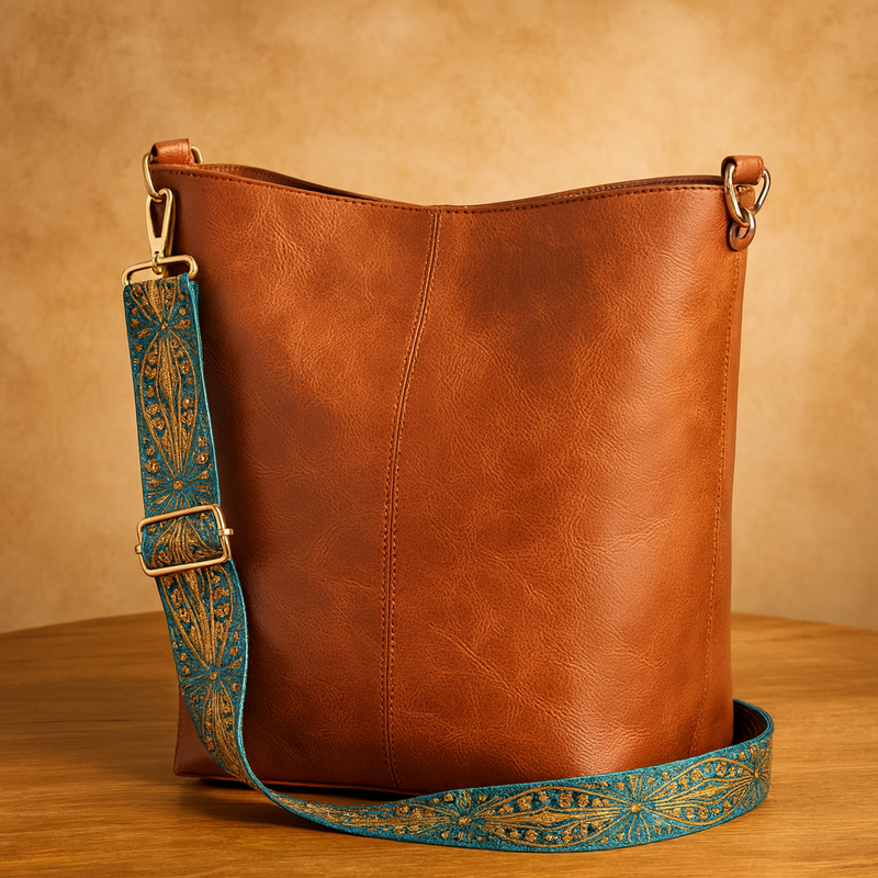 Irene Embroidered Strap Shoulder Bag - Imagen 1