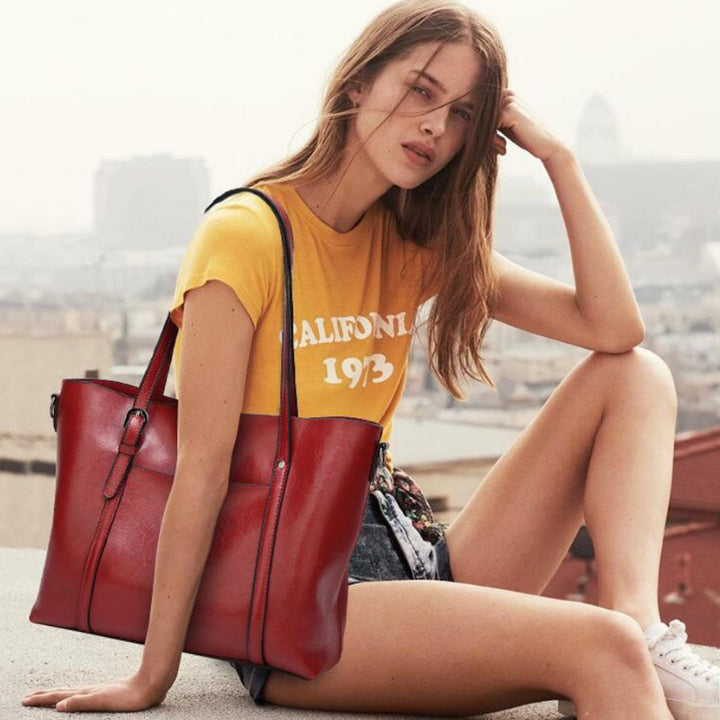 Harper Cognac Tote - Imagen 8
