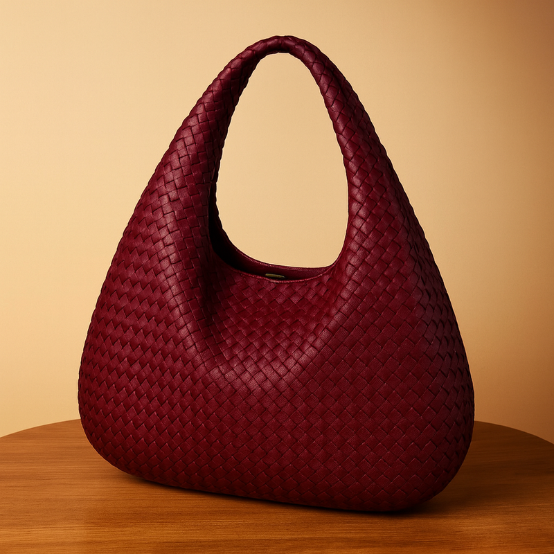 Vera Burgundy Woven Shoulderbag - Imagen 1