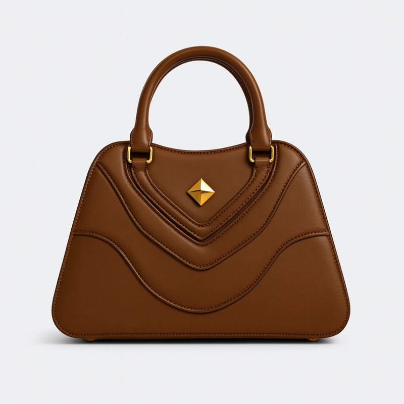 Coral Leather Handbag - Imagen 1