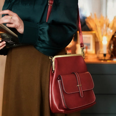 Rhea Frame-Top Backpack