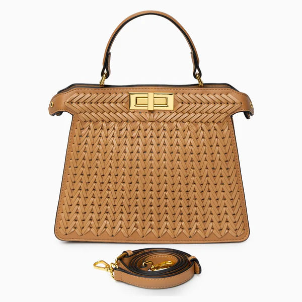 Leather Rail Golden Lock Bag - Imagen 5
