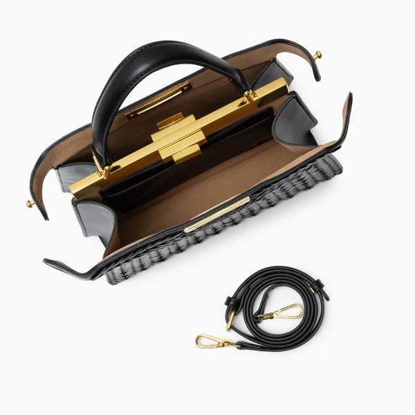 Leather Rail Golden Lock Bag - Imagen 16