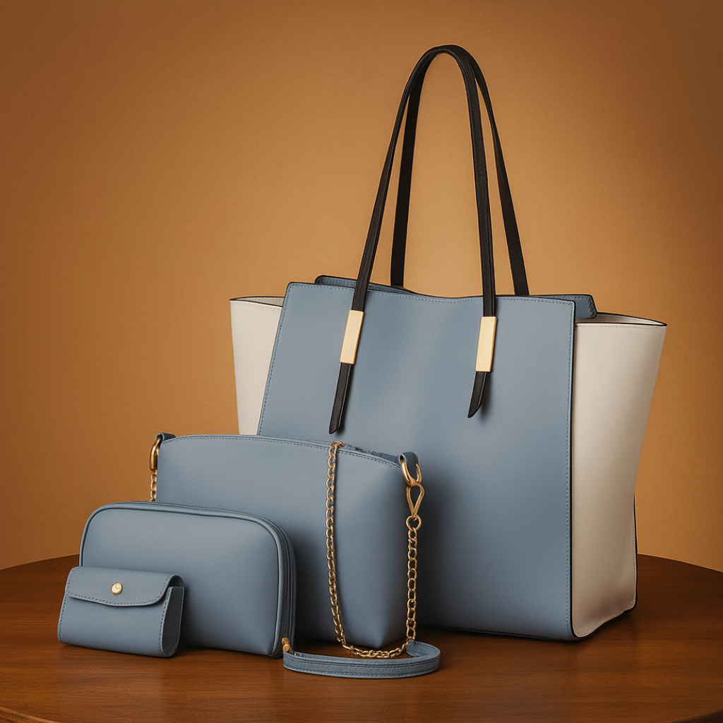 Skye Blue Tote Set