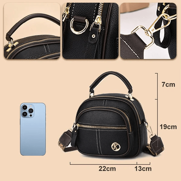 Victoria's Timeless Sophistication | Stylish Leather Bag with Shoulder Strap - Imagen 5