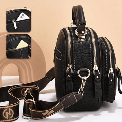 Victoria's Timeless Sophistication | Stylish Leather Bag with Shoulder Strap