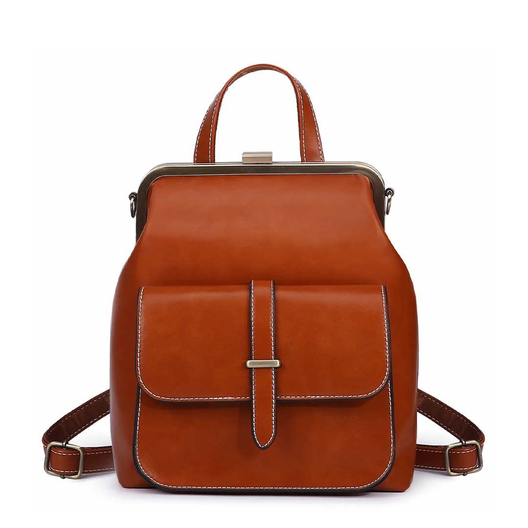Rhea Frame-Top Backpack